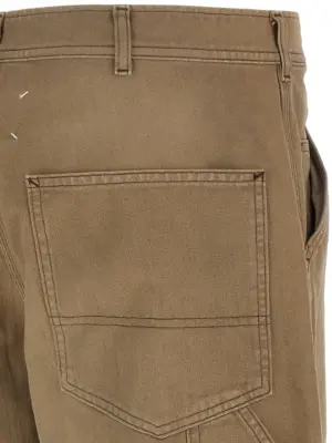 Herringbone trousers 100% cotton MAISON MARGIELA Beige