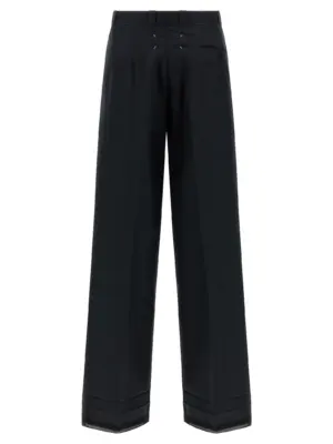 Herringbone trousers S51KA0607M35513900F MAISON MARGIELA Black