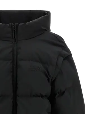 'Numeric signature MM6' embroidery down jacket Fall Winter 2025/2026 MM6 MAISON MARGIELA Black