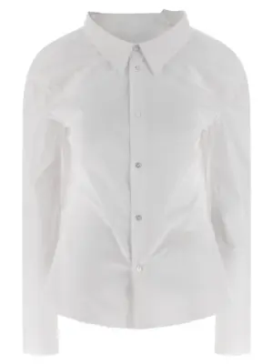 'Numeric signature MM6' embroidered shirt MM6 MAISON MARGIELA White