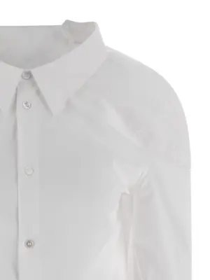 'Numeric signature MM6' embroidered shirt Woman MM6 MAISON MARGIELA White