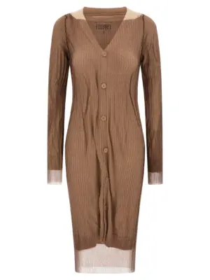'Trapped' double layer dress MM6 MAISON MARGIELA Beige