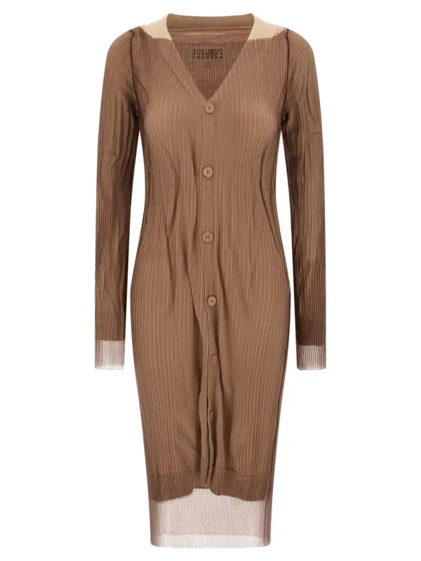 'Trapped' double layer dress MM6 MAISON MARGIELA Beige