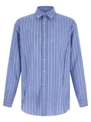 Striped cotton shirt MAISON MARGIELA Light Blue