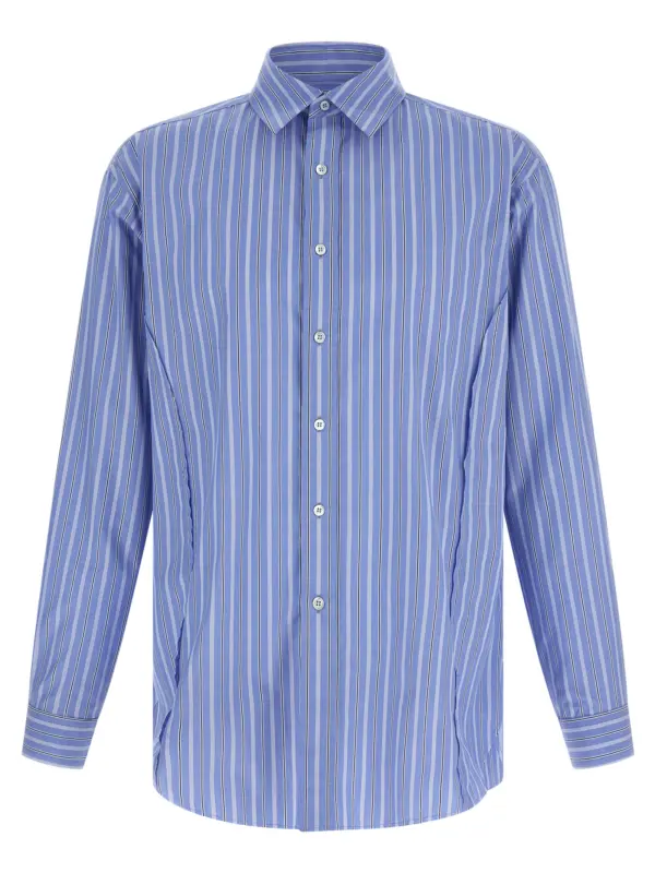 Striped cotton shirt MAISON MARGIELA Light Blue