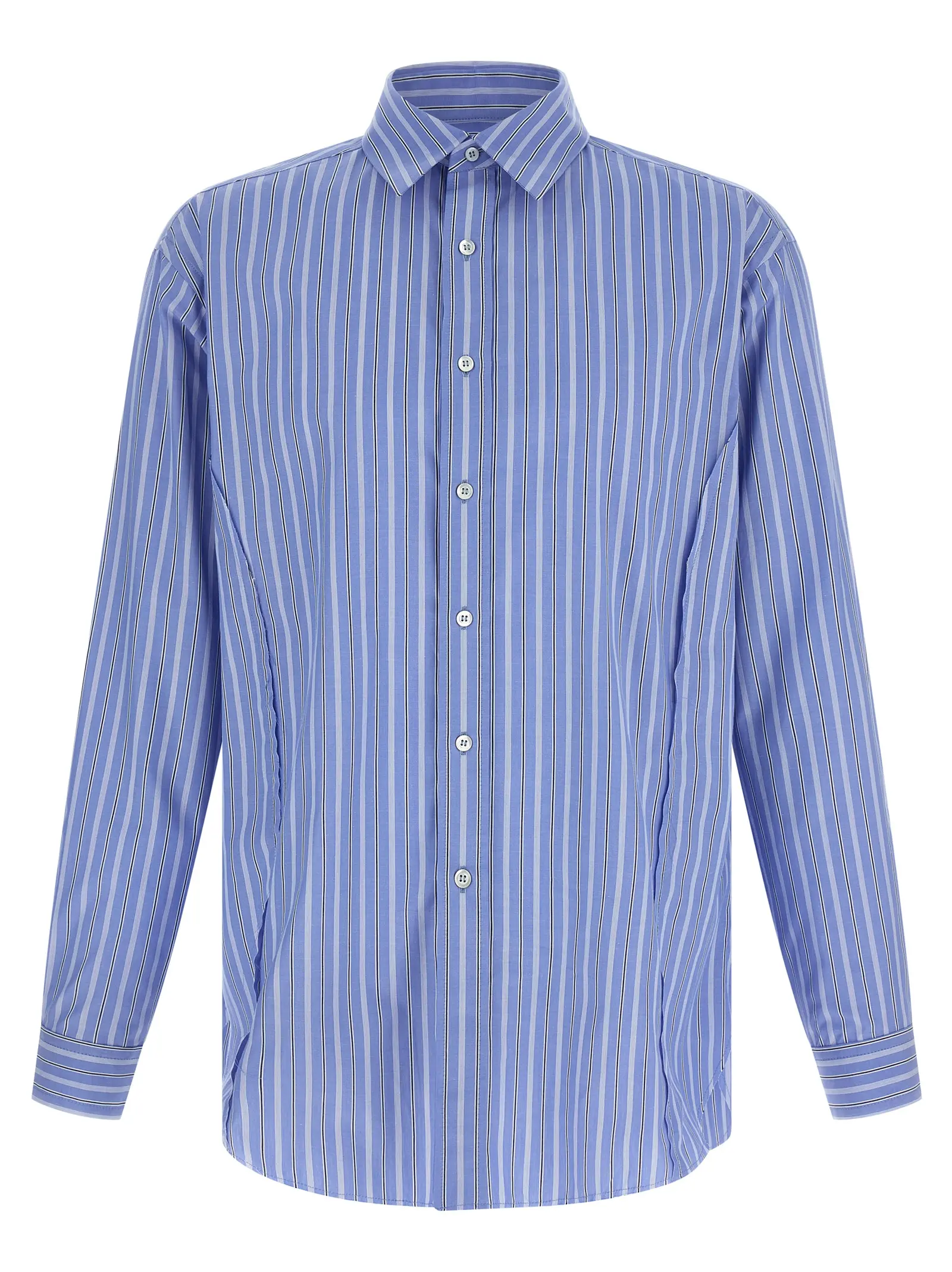 Сорочка смугаста Striped Cotton Maison Margiela Блакитна 1 Striped cotton shirt MAISON MARGIELA Light Blue