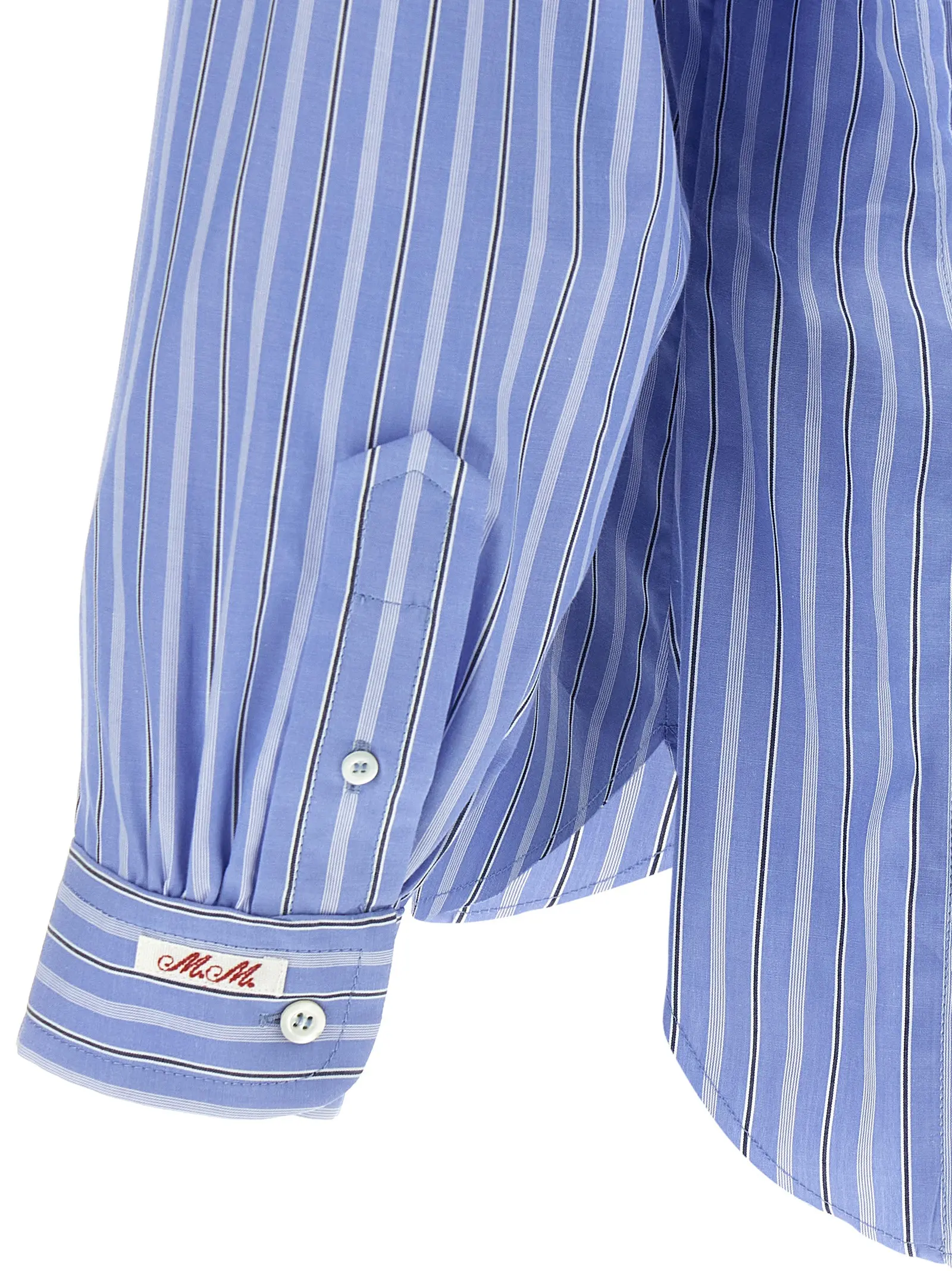 Сорочка смугаста Striped Cotton Maison Margiela Блакитна 4 Striped cotton shirt 100% cotton MAISON MARGIELA Light Blue