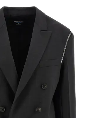 Bettter x Dsquared2 'Transformer' blazer 95% virgin wool 5% elastane DSQUARED2 Gray