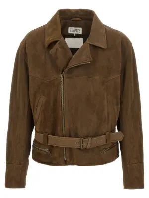 Biker jacket MM6 MAISON MARGIELA Brown