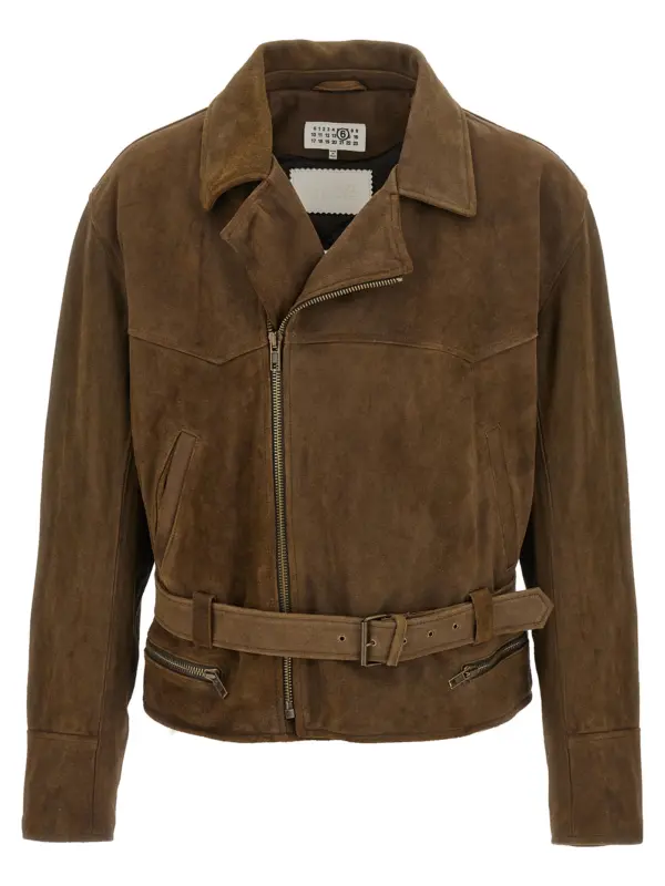 Biker jacket MM6 MAISON MARGIELA Brown