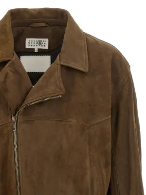 Biker jacket Man MM6 MAISON MARGIELA Brown
