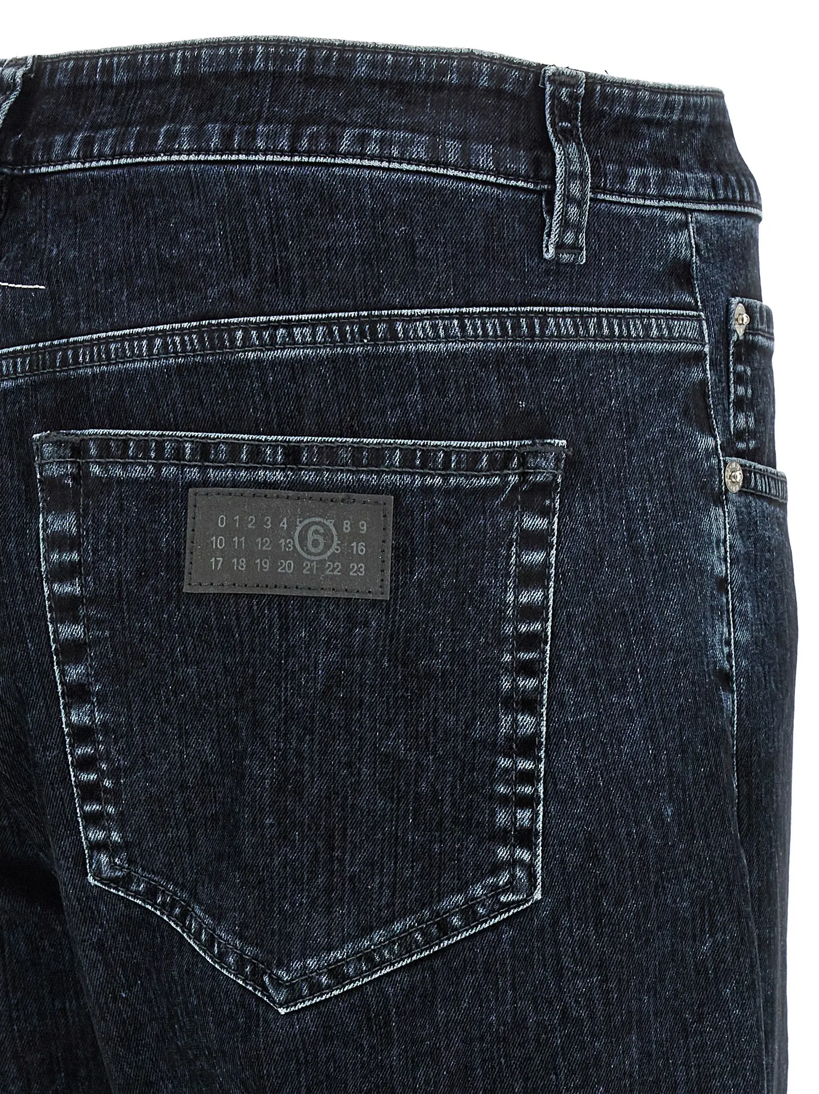 Джинси Used Wash Mm6 Maison Margiela Чорні 4 Used wash jeans 98% cotton