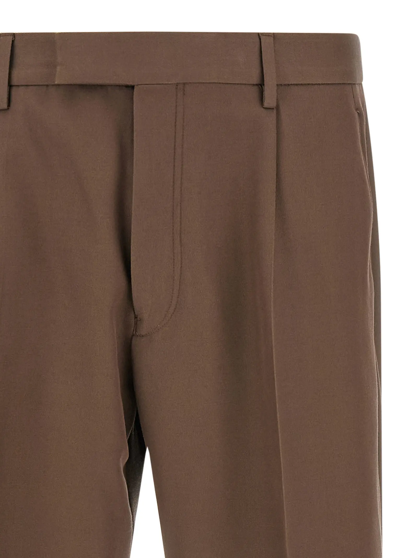 Штани вовняні Wool Cotton Zegna Коричневі 3 Wool cotton pants Man ZEGNA Brown