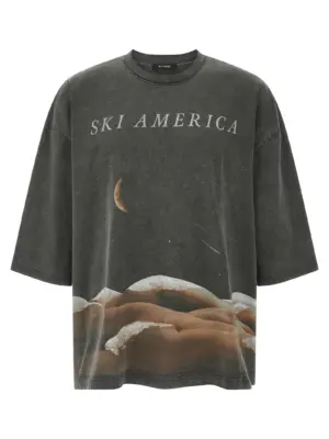 'Ski America' T-shirt WILLY CHAVARRIA Gray