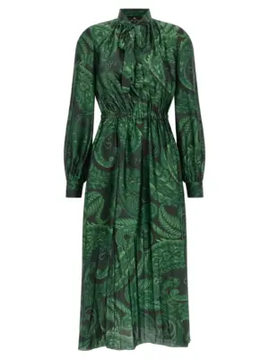 Floral printed dress ETRO Green