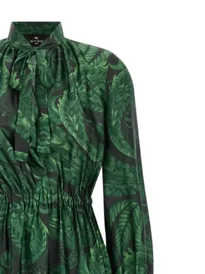 Floral printed dress Woman ETRO Green