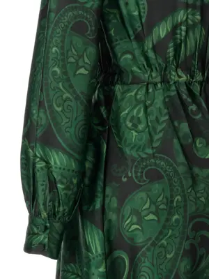 Floral printed dress 100% polyester ETRO Green