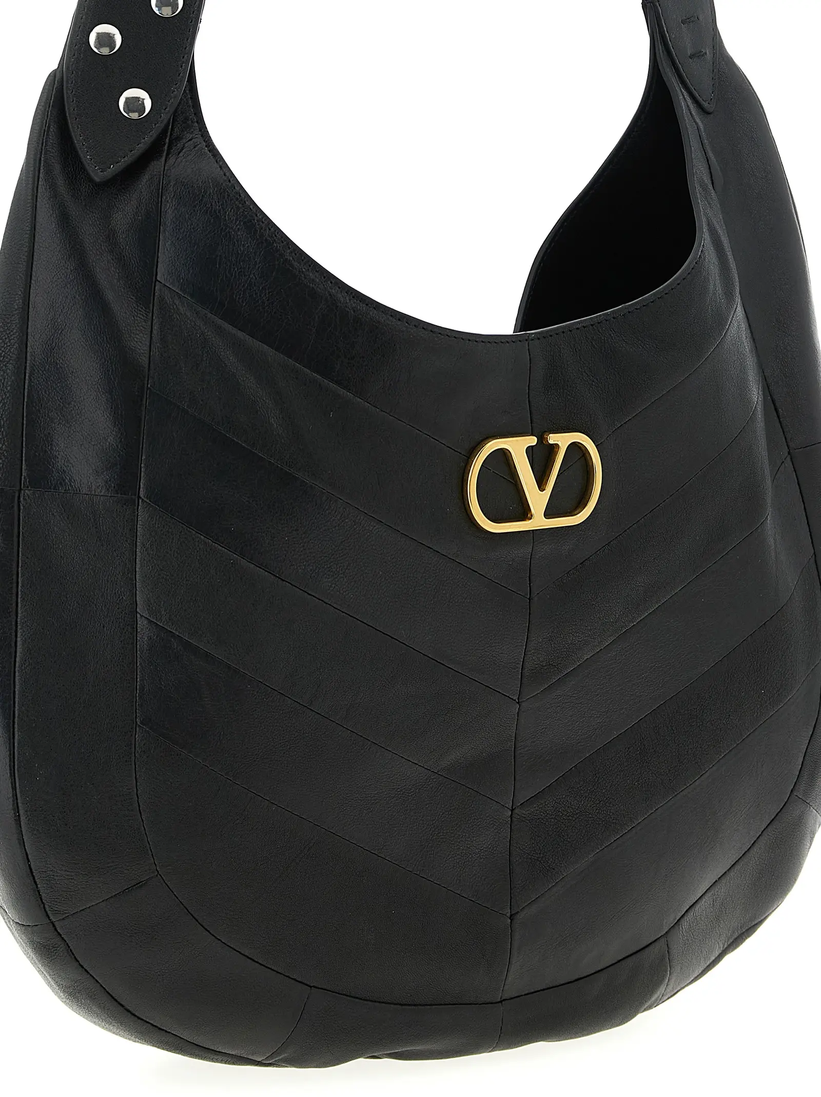 Середня сумка через плече Hoboho Valentino Garavani Чорна 3 Valentino Garavani 'Hoboho' medium shoulder bag Unisex VALENTINO GARAVANI Black
