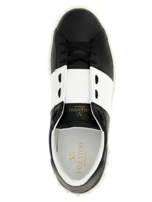 Valentino Garavani 'Open' sneakers 100% calfskin leather (Bos Taurus) VALENTINO GARAVANI White/Black