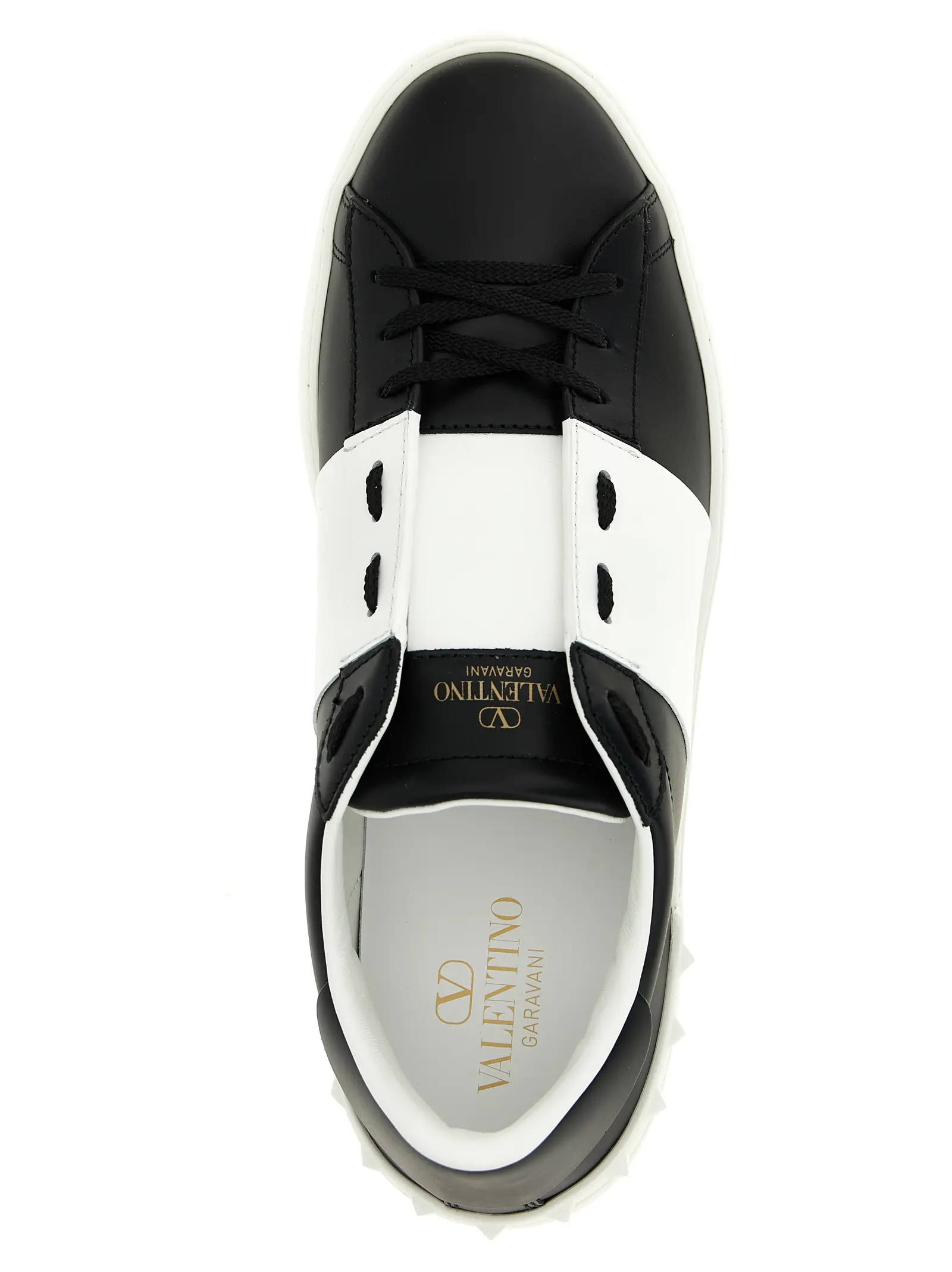 Кросівки Open Valentino Garavani Чорно-білі 4 Valentino Garavani 'Open' sneakers 100% calfskin leather (Bos Taurus) VALENTINO GARAVANI White/Black