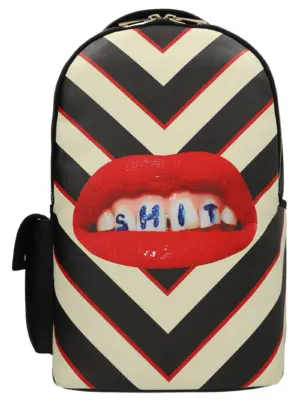 'Regimeenta Shit' Seenta x Toiletpaper backpack SELETTI Black