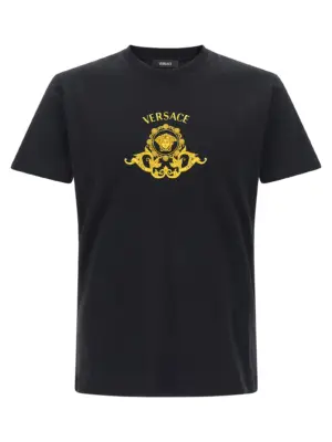 'Hall of Heroes Crest' T-shirt VERSACE Black