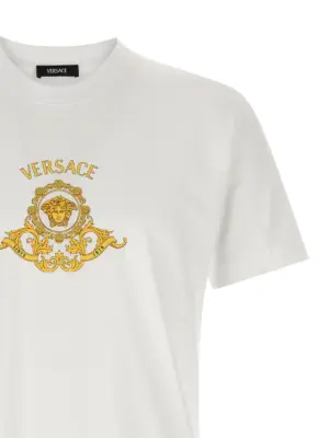 'Hall of Heroes Crest' T-shirt Man VERSACE White