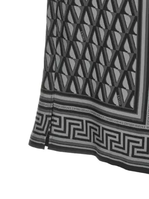 'V Greca' shirt 100% silk VERSACE Gray