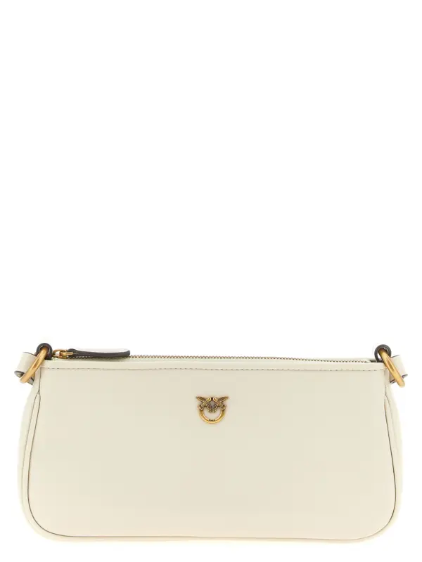 'Half Moon Baguette' mini crossbody bag PINKO White