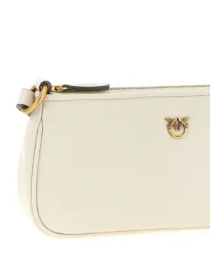 'Half Moon Baguette' mini crossbody bag Woman PINKO White