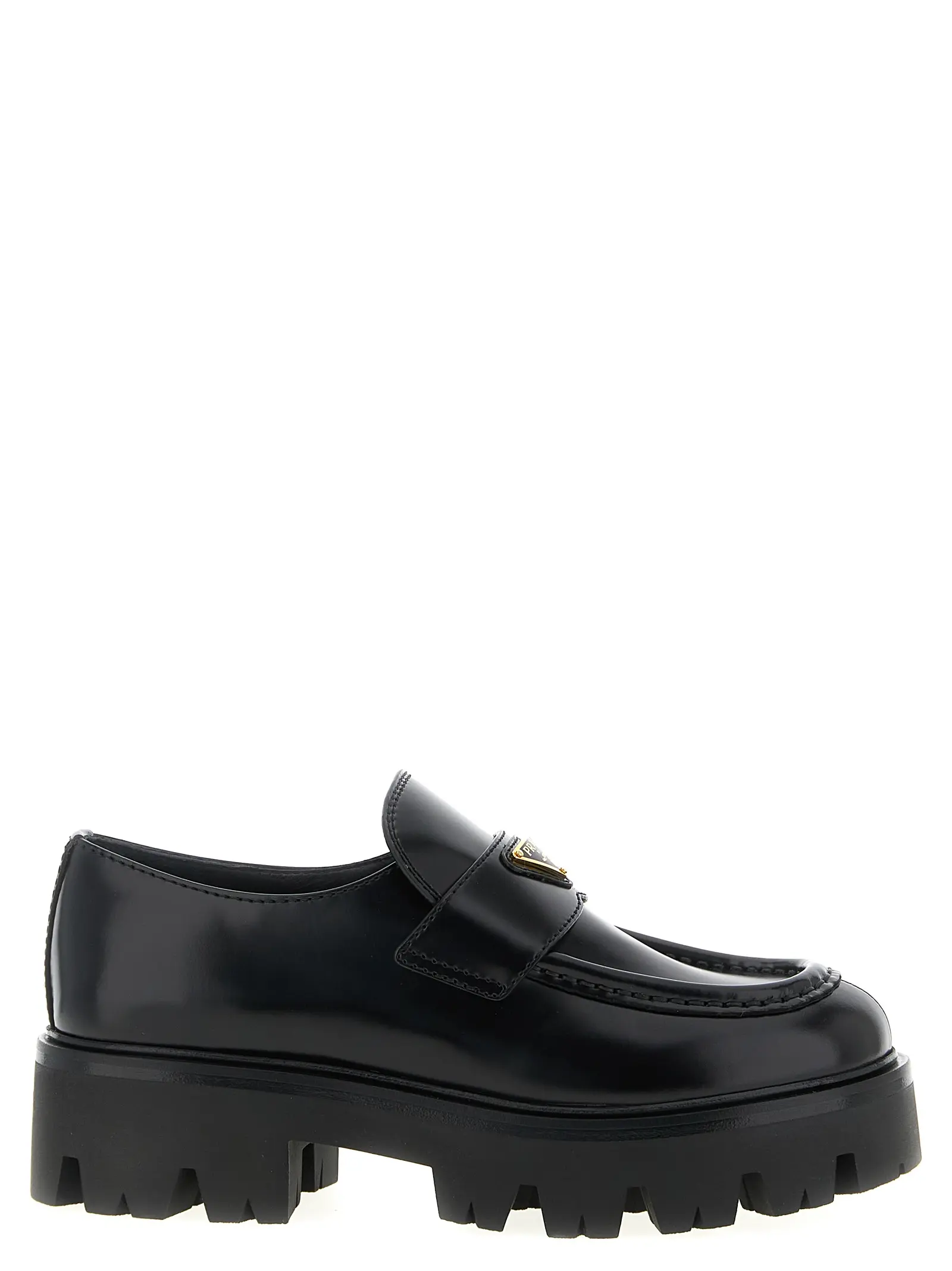 Лофери Brushed leather Prada Чорні 1 Brushed leather loafers PRADA Black