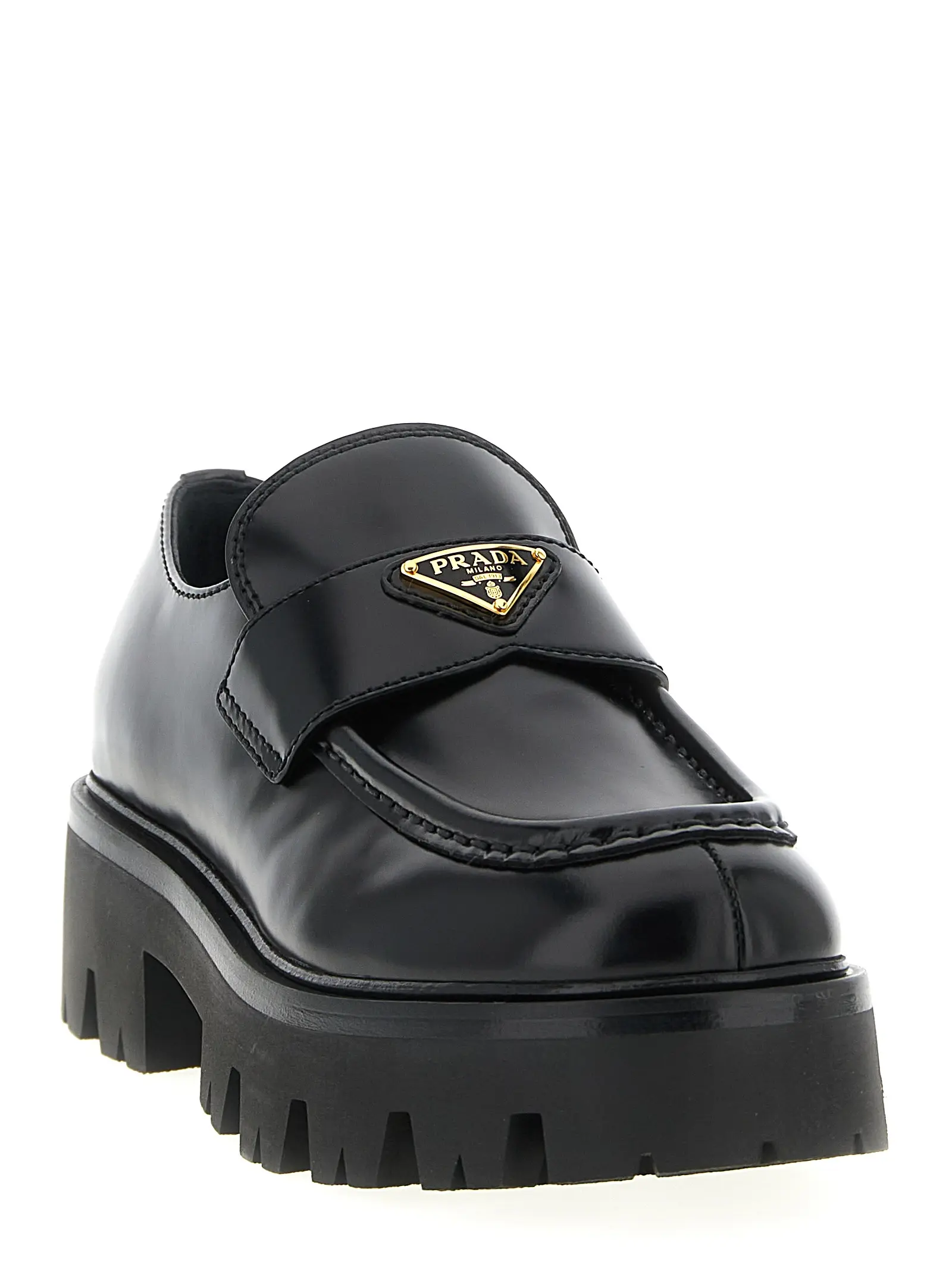 Лофери Brushed leather Prada Чорні 2 Brushed leather loafers 1D185OF050055F0002 PRADA Black