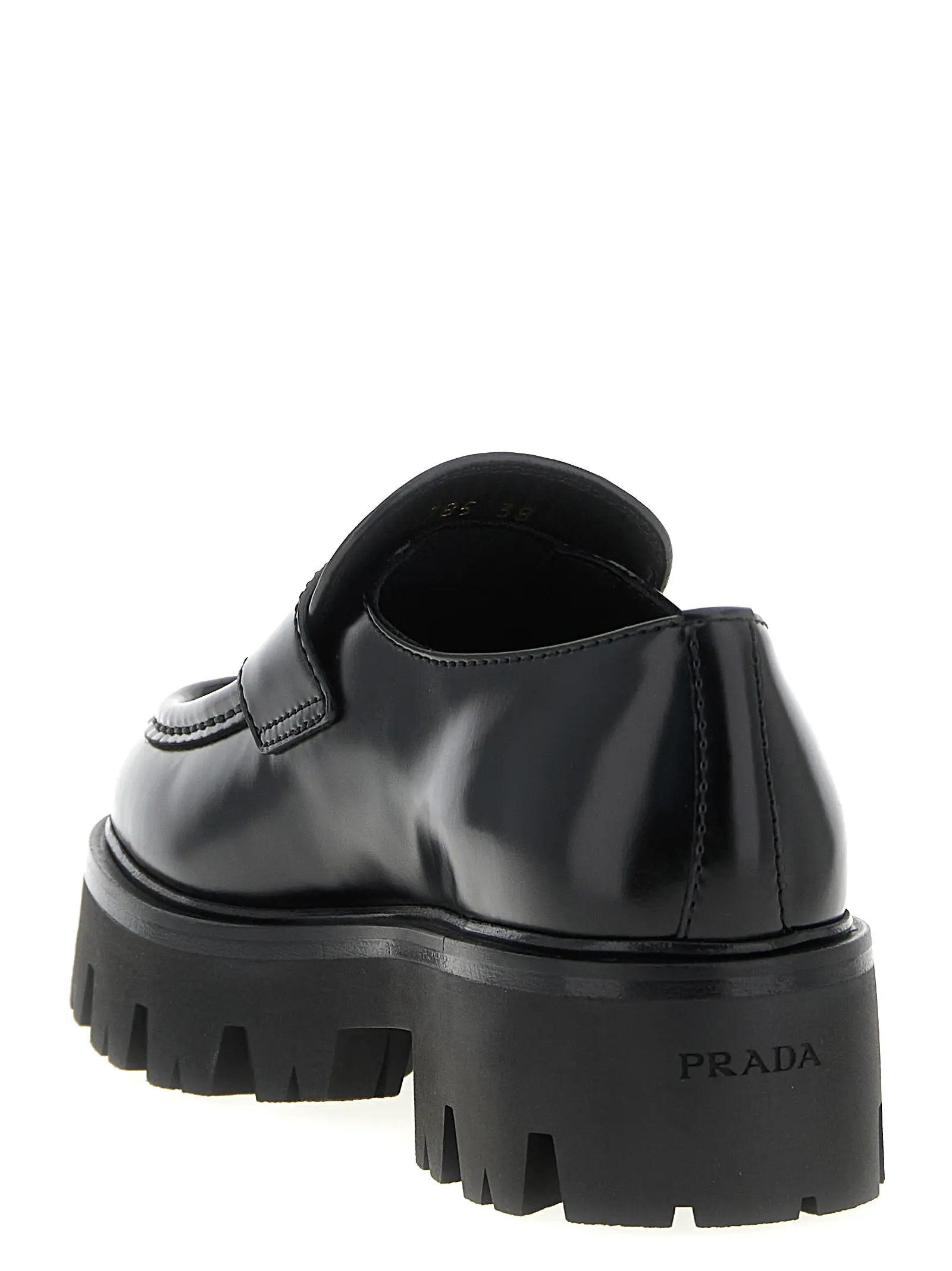Лофери Brushed leather Prada Чорні 3 Brushed leather loafers Woman PRADA Black