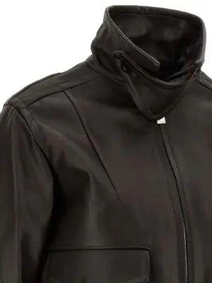 2 in 1 leather jacket Fall Winter 2025/2026 SACAI Brown