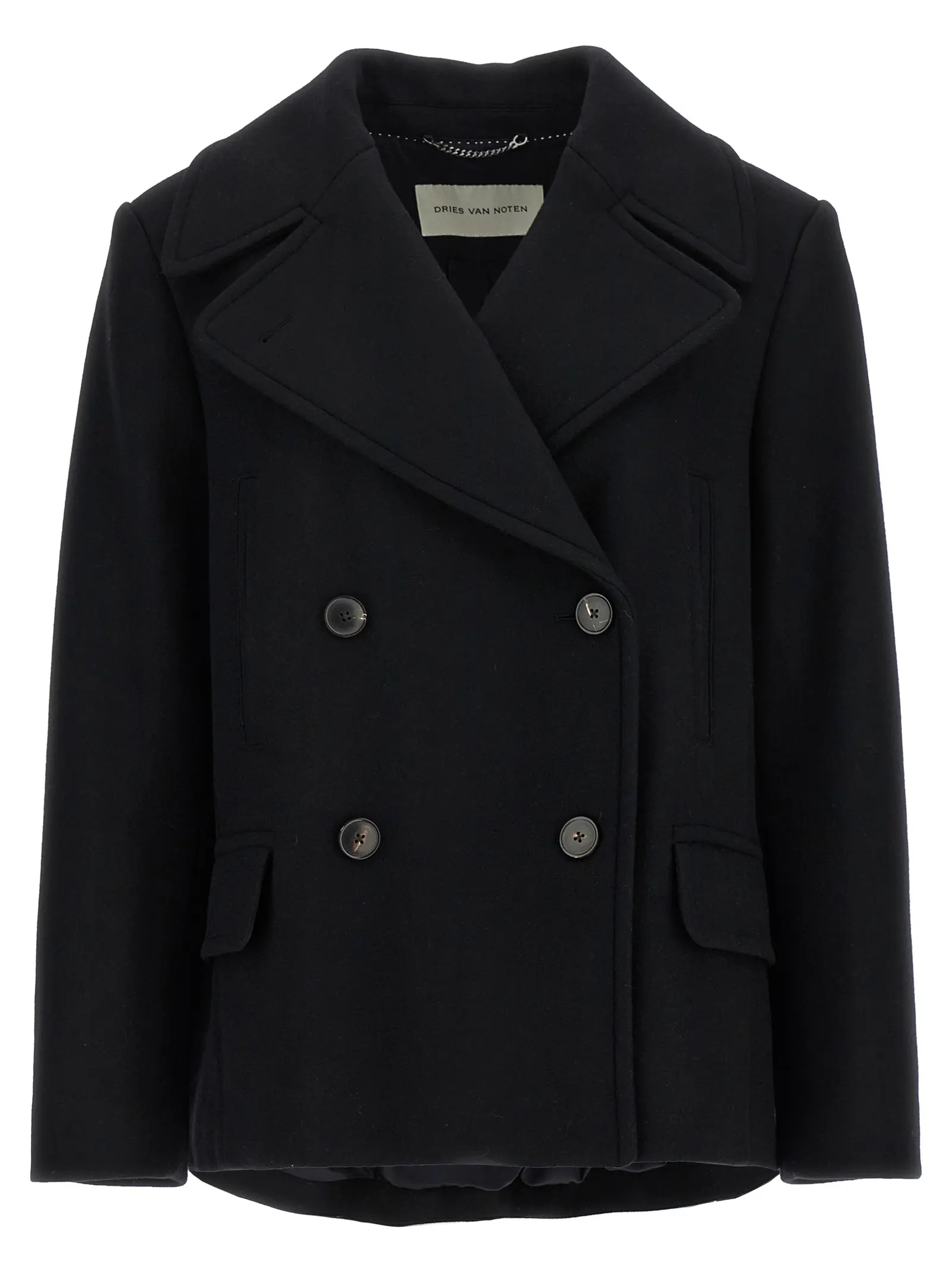 Пальто Vafel Dries Van Noten Чорне 1 'Vafel' coat DRIES VAN NOTEN Black