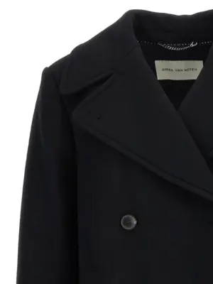 'Vafel' coat Woman DRIES VAN NOTEN Black