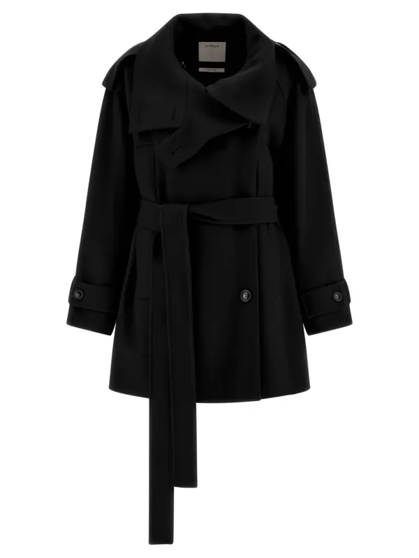 'Bouquet1234' trench coat SPORTMAX Black