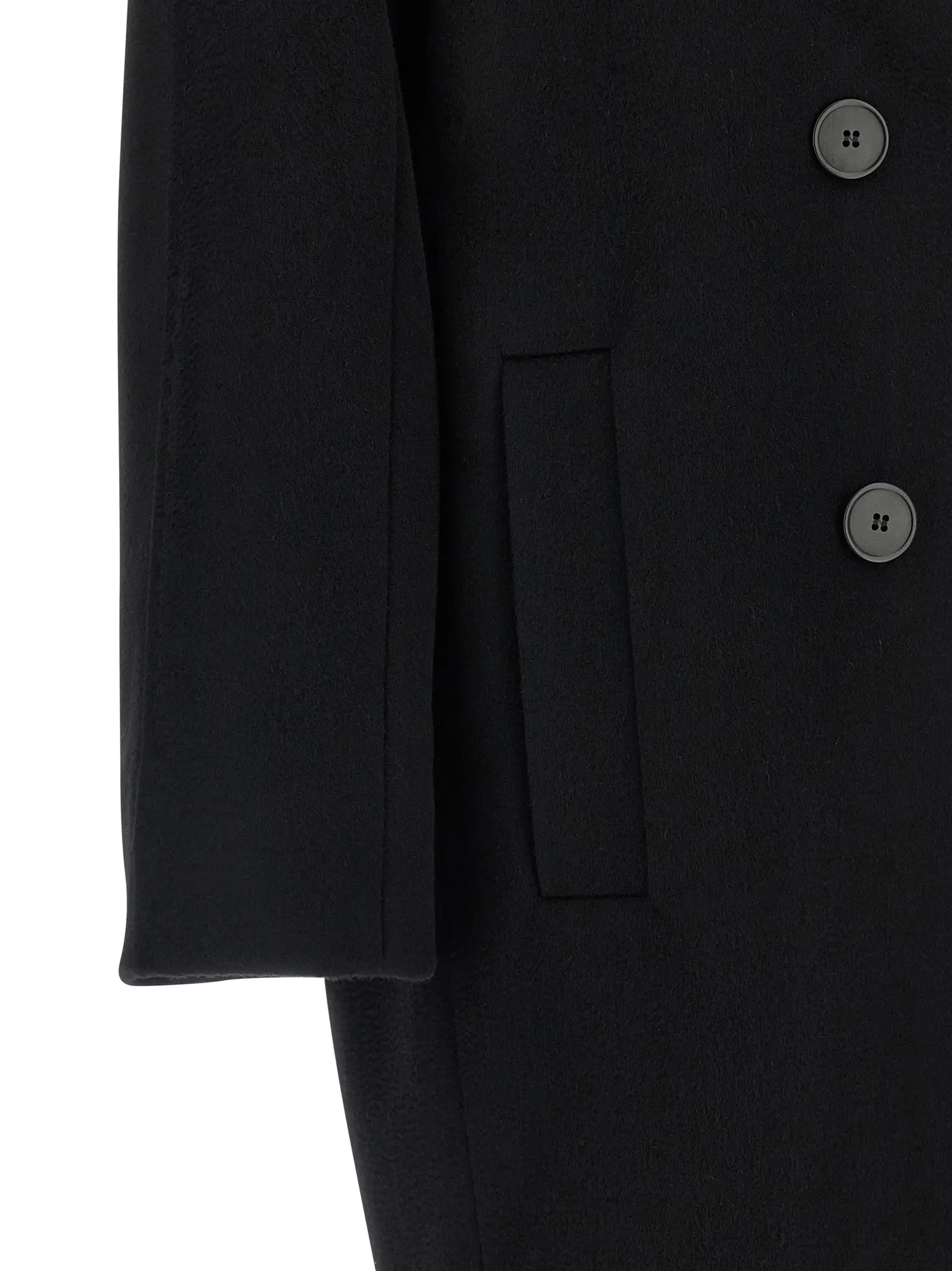 Пальто Agenda Max Mara Studio Чорне 4 'Agenda' coat 100% virgin wool MAX MARA STUDIO Black