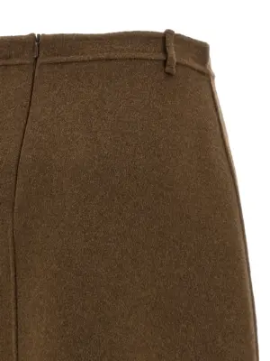 'Gloria' skirt 100% virgin wool MAX MARA 'S Brown
