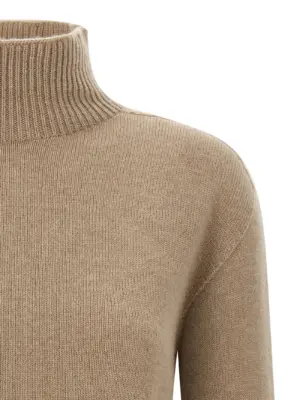 'Quercia' turtleneck sweater Woman MAX MARA 'S Beige