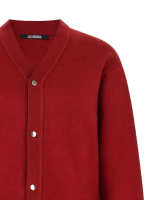 'Le Cardigan Doppio' cardigan Man JACQUEMUS Red