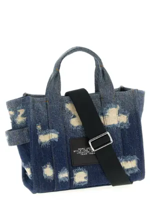 'The Rip And Repair Denim Small Tote' shopping bag 2P5HTT022H03491 MARC JACOBS Blue