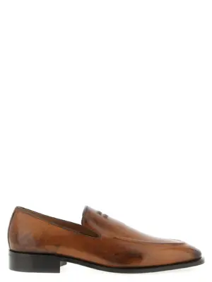 Leather loafers MIU MIU Brown