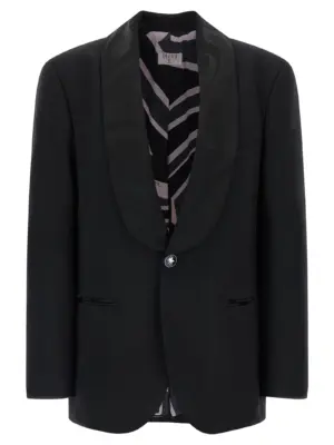'Labirinto' single-breasted blazer EMILIO PUCCI Black