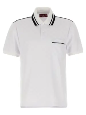 GG jacquard polo shirt GUCCI White