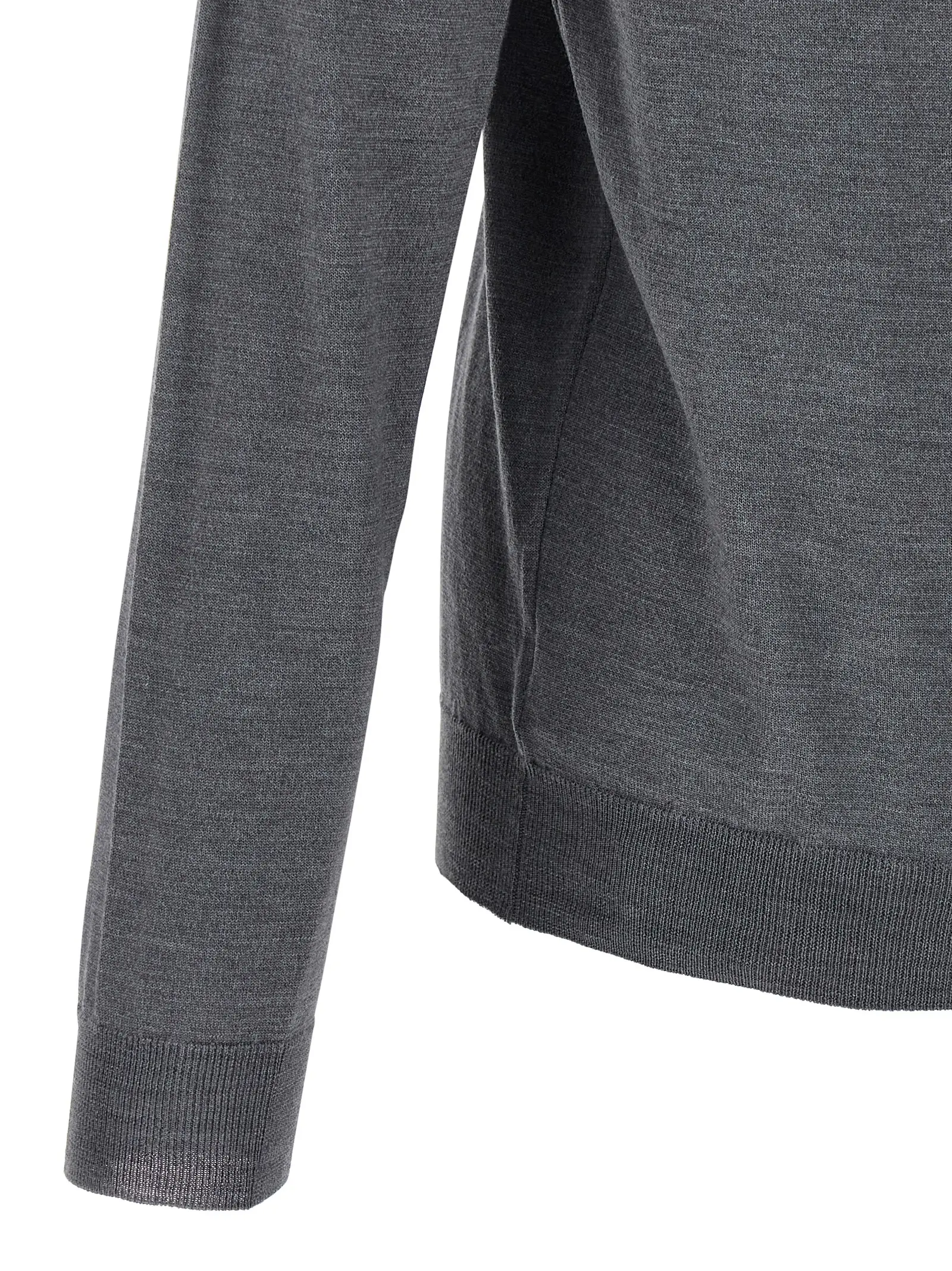 Светр вовняний Flexwool Zanone Сірий 4 Flexwool wool sweater 95% virgin wool 5% polyamide ZANONE Gray