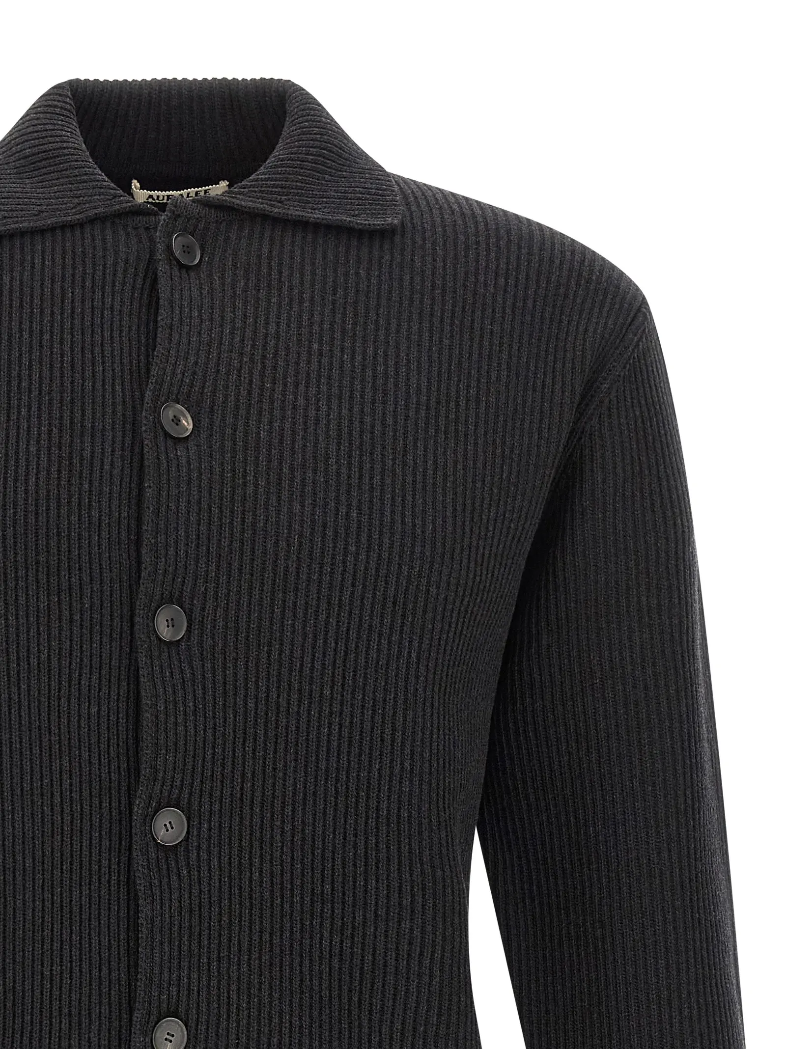 Кардиган Ultra-fine wool Auralee Чорний 3 Ultra-fine wool cardigan Man AURALEE Black