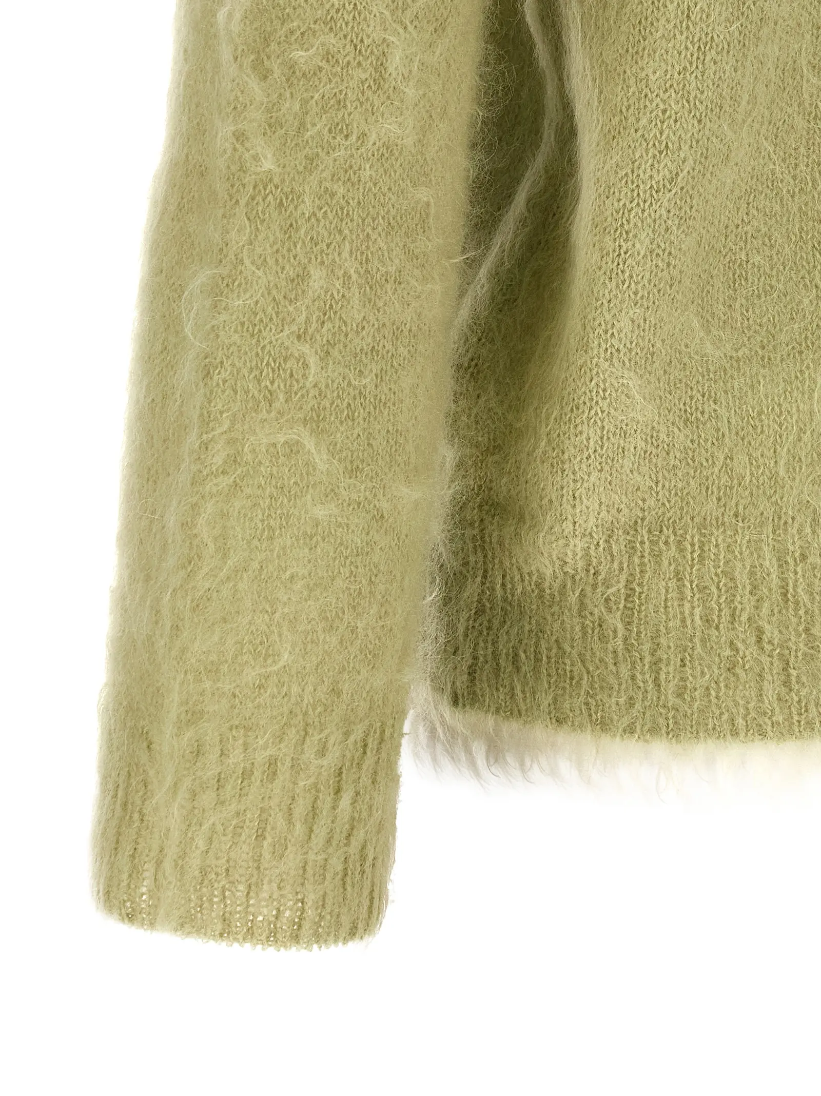 Поло Super Kid Mohair Auralee Зелене 4 Polo Super Kid Mohair 60% mohair 40% wool AURALEE Green