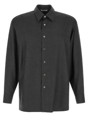 Ultra-fine velvet wool shirt AURALEE Gray
