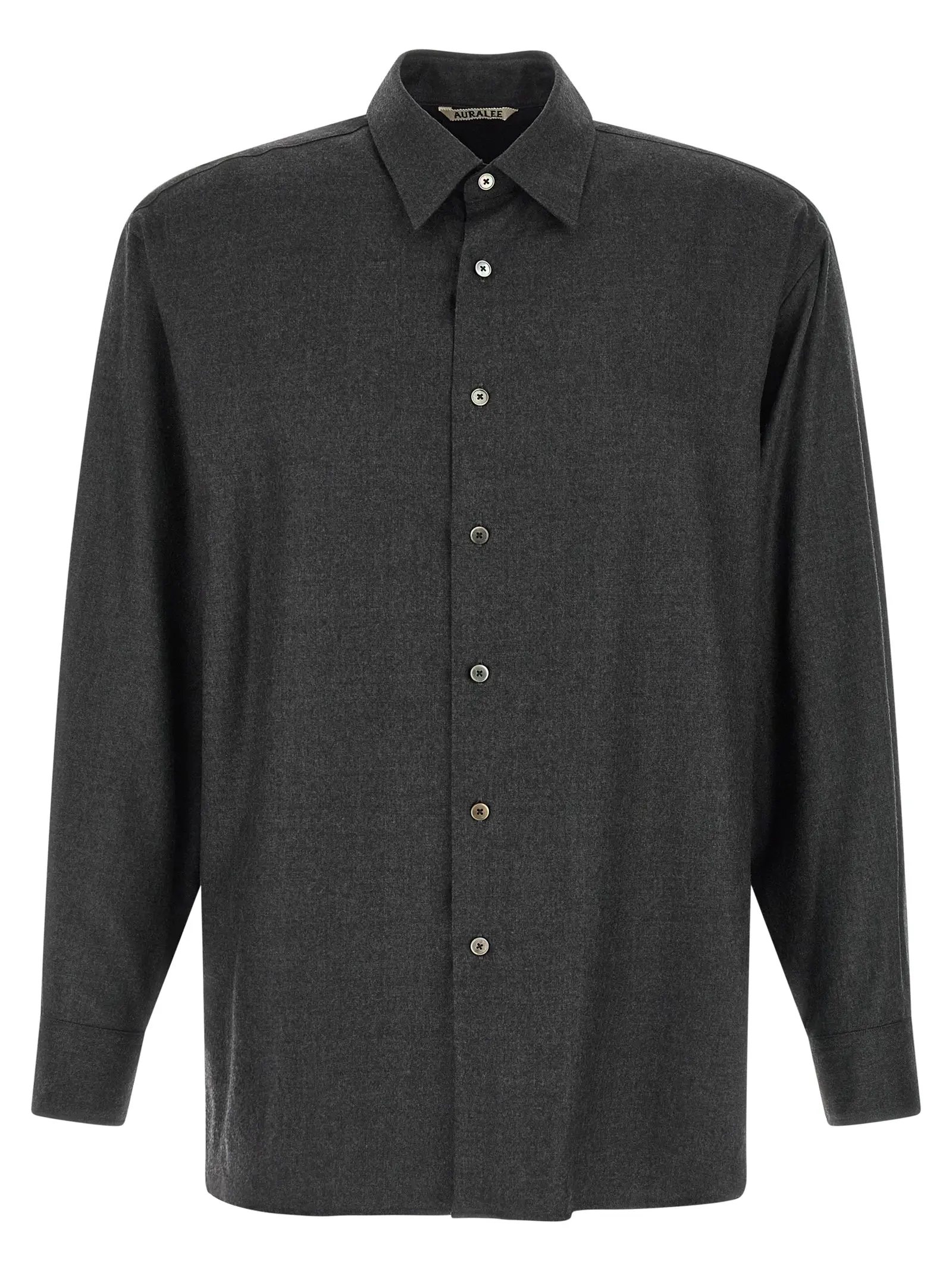 Сорочка Ultra-fine velvet wool Auralee Сіра 1 Ultra-fine velvet wool shirt AURALEE Gray